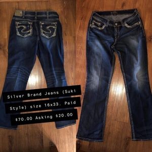 Silver jeans. Well taken care of